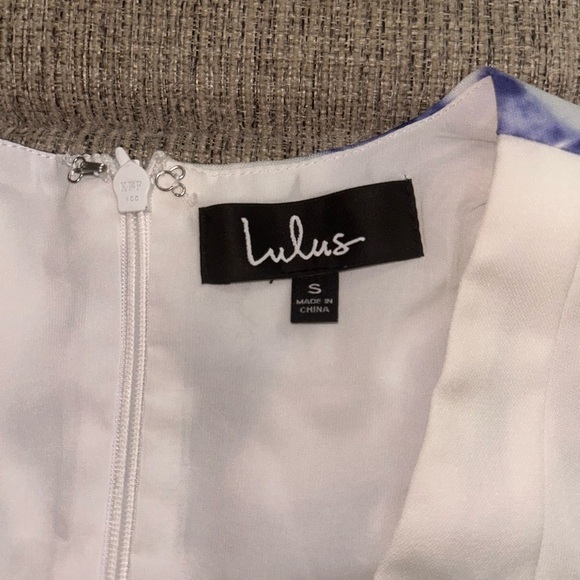 NWT Lulu's chic blue and ivory skater dress size small - Picture 5 of 10